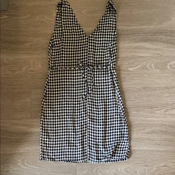 Reformation Black and off-white/cream Mini Dress - Picture 4 of 8